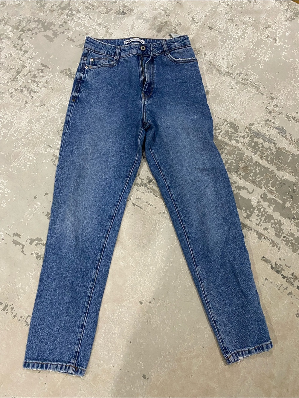 Zara High-Rise Dark Blue Women's Jeans